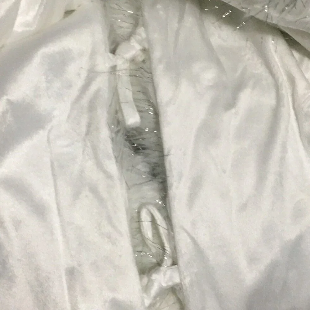 Rachel Zoe White Faux Fur Christmas Tree Skirt 60